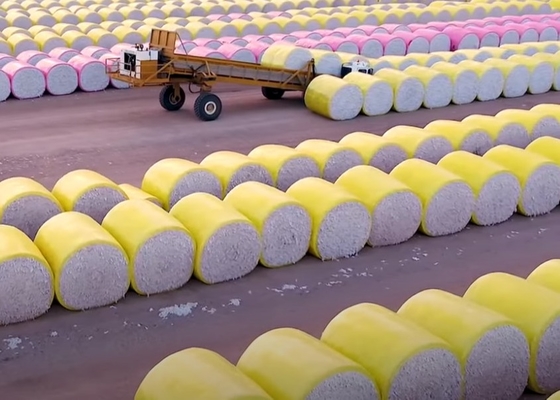কটন পিকার CP770 এর জন্য ডাইমেনশনাল 70um হলুদ HDPE র‍্যাপ ফিল্ম