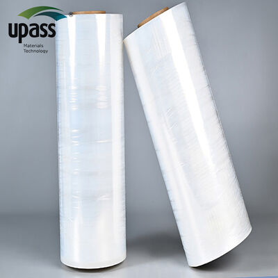 ফুড গ্রেড এলএলডিপিই ওয়াটারপ্রুফ সুপারমার্কেট প্যালেট র্যাপ স্ট্রেচ ফিল্ম নরম রোল কাস্টম লোগো মুদ্রণ ইকো-বন্ধুত্বপূর্ণ