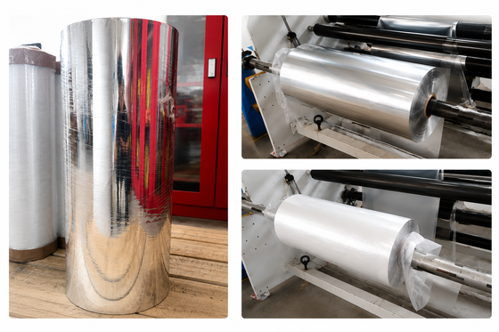 150μm VMPET শিপিং কনটেইনার আইসোলেশন এবং আর্দ্রতা বাধা সুরক্ষার জন্য অ্যালুমিনিয়াম পিইটি স্তরিত ফিল্ম